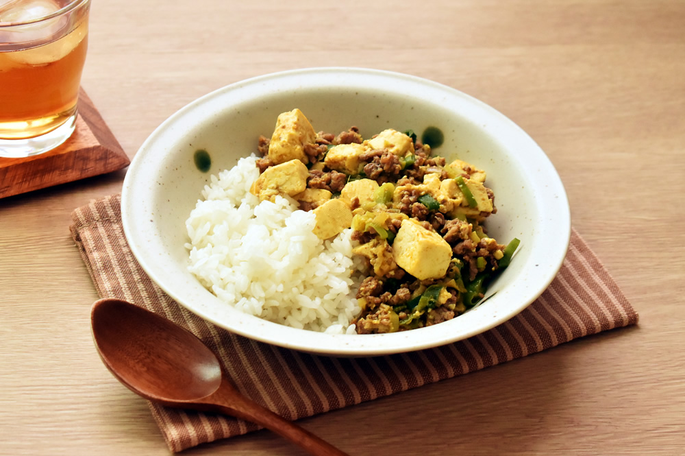 豆腐とひき肉の和風キーマカレー